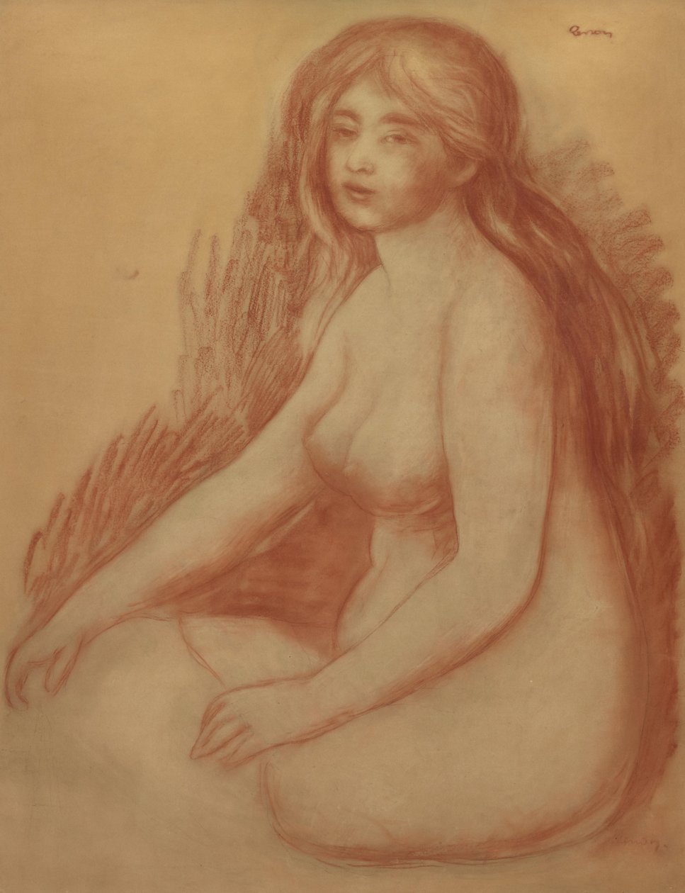 Bather od Pierre Auguste Renoir