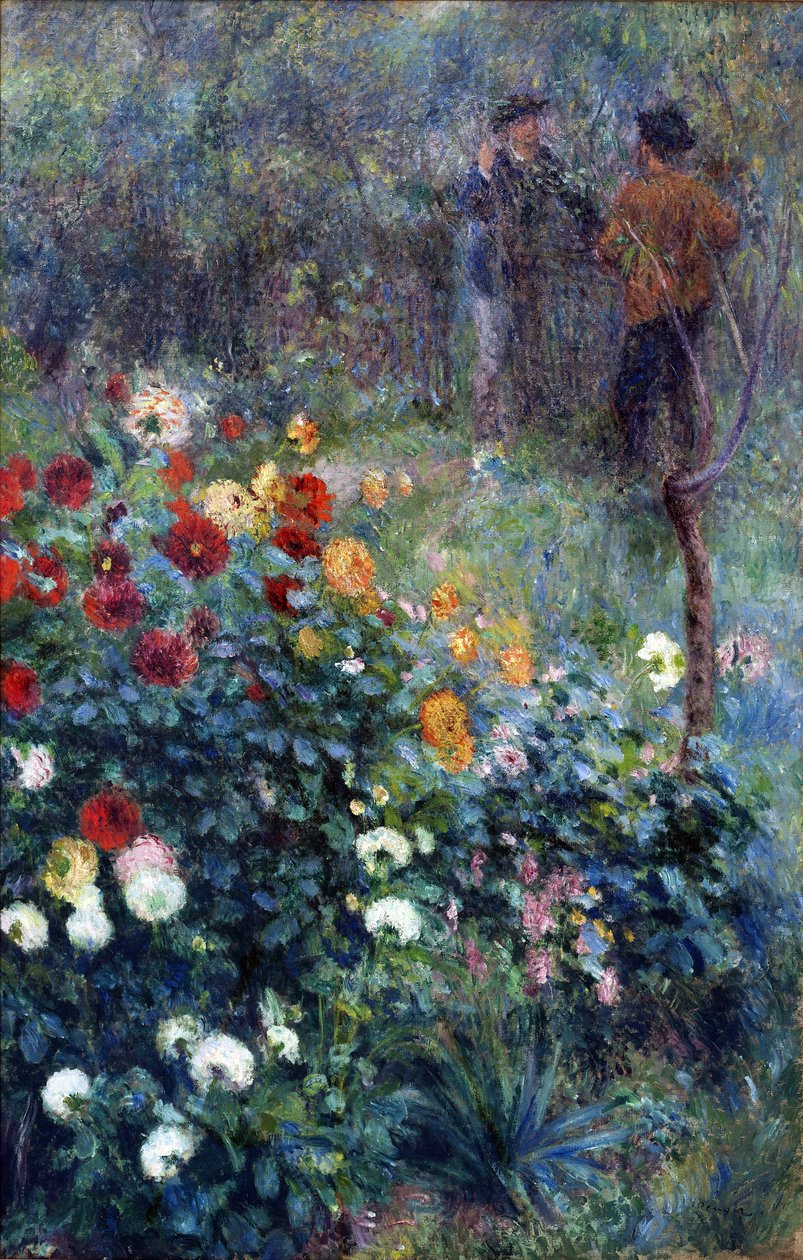 Zahrada v Rue Cortot, Montmartre - Pierre Auguste Renoir (1841-1919). Olej na plátně od Pierre Auguste Renoir