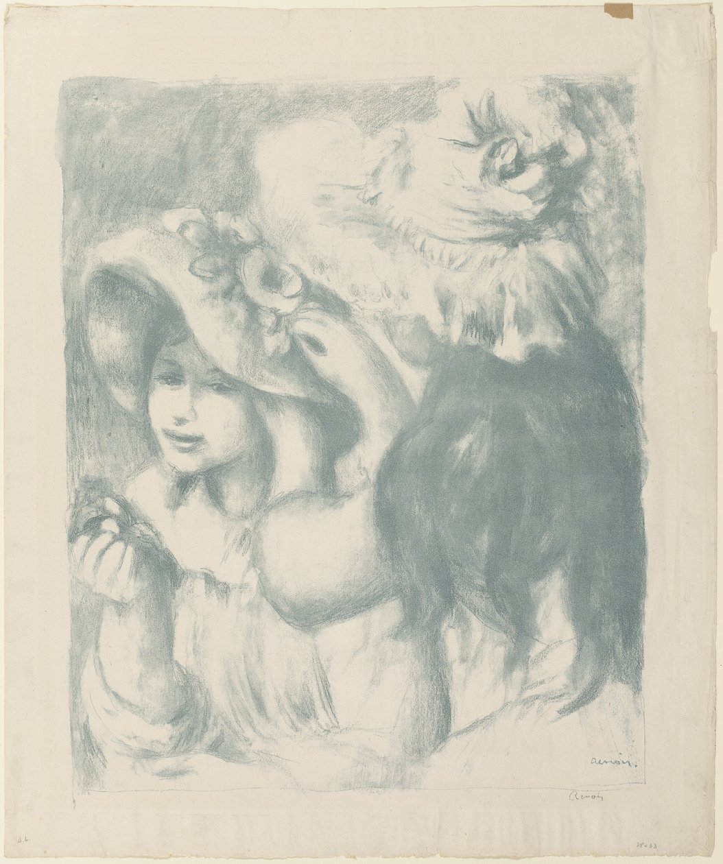 Připnutý klobouk, druhý talíř od Pierre Auguste Renoir