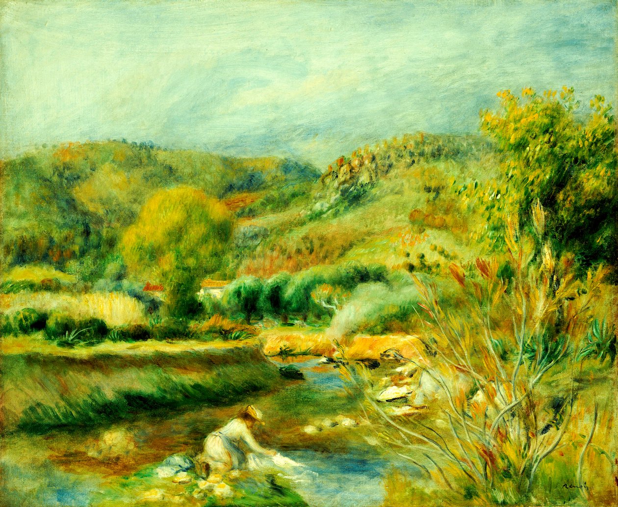 The Washerwoman, kolem roku 1891 od Pierre Auguste Renoir