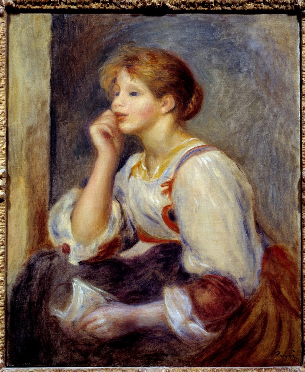 Žena má ten dopis. Obraz Pierra Auguste Renoira (1841-1919) od Pierre Auguste Renoir
