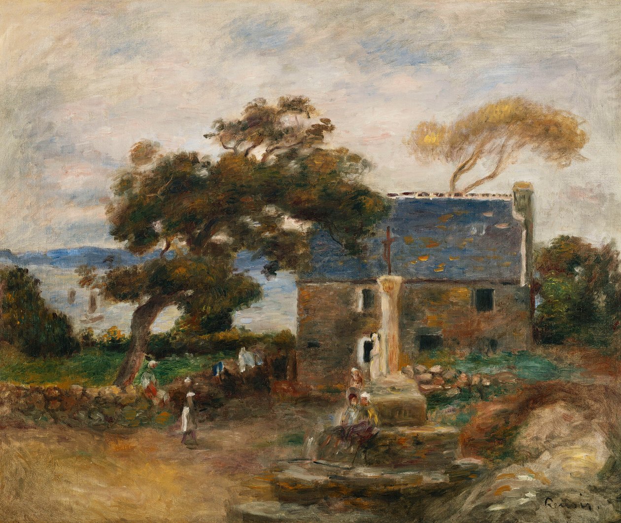 Treboul, poblíž Douardenez, Bretaň; Treboul, pres de Douardenez, Bretaň, 1895 od Pierre Auguste Renoir