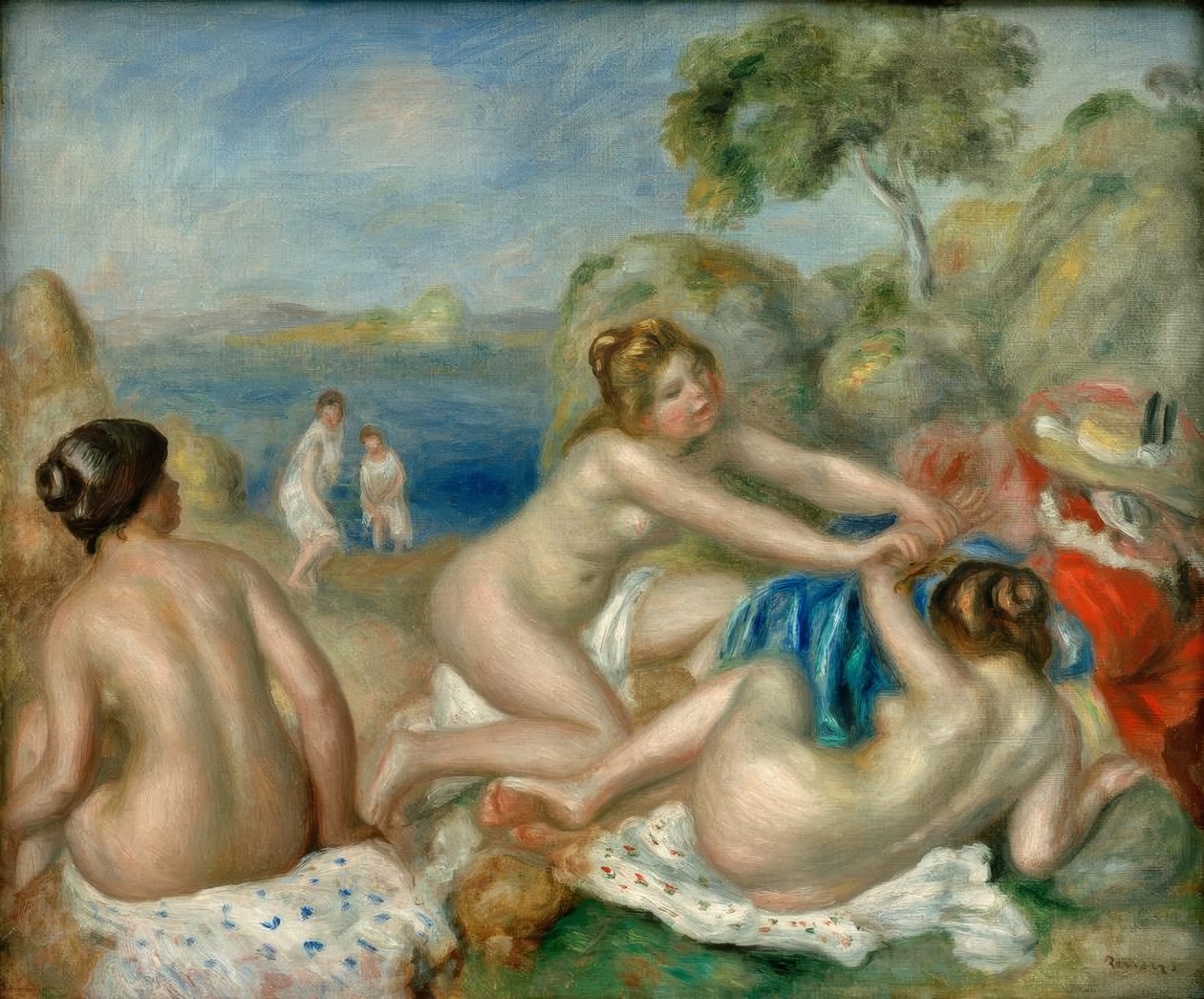 Tři koupači krabů od Pierre Auguste Renoir