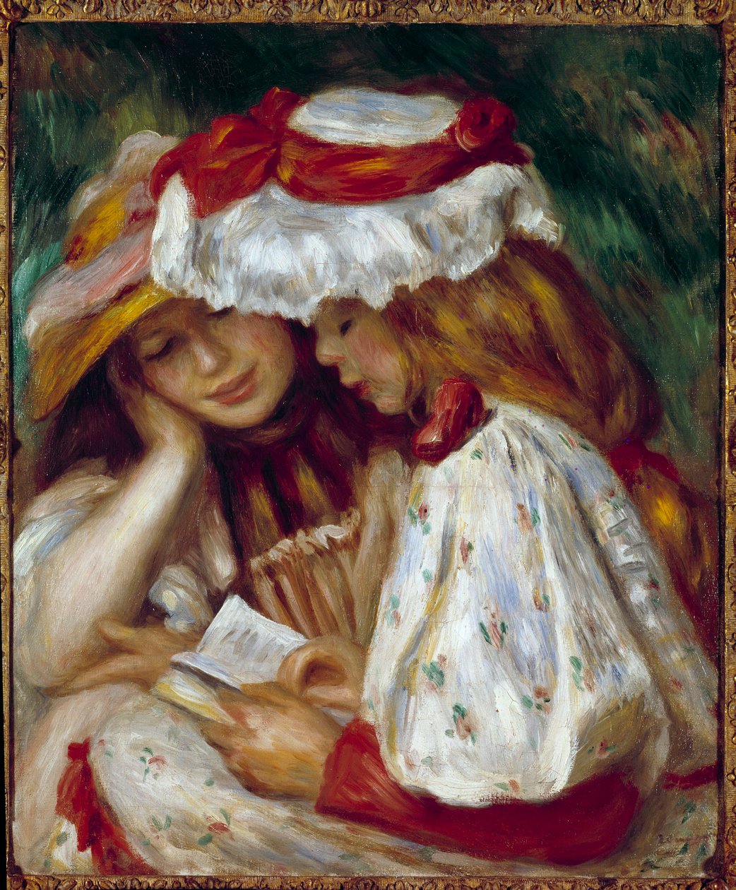 Dvě mladé dívky čtoucí obraz od Pierra Auguste Renoira (1841-1919) od Pierre Auguste Renoir