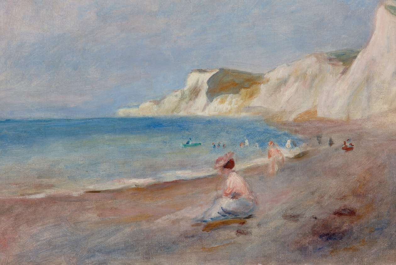 Pláž Varengeville; Pláž Varengeville, c. 1880 od Pierre Auguste Renoir