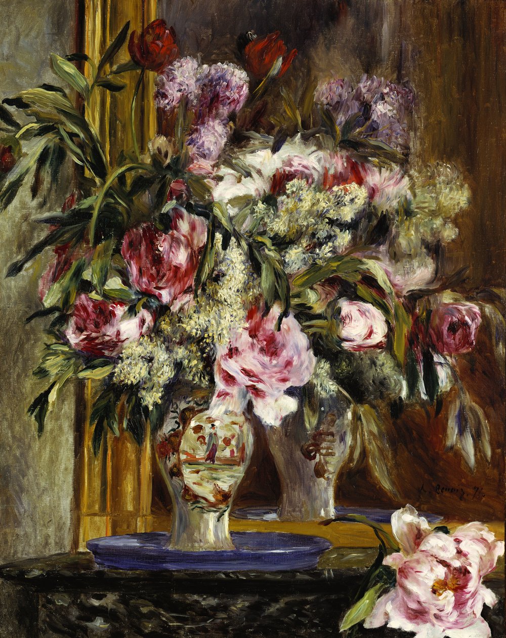 Váza s květinami, 1871 od Pierre Auguste Renoir