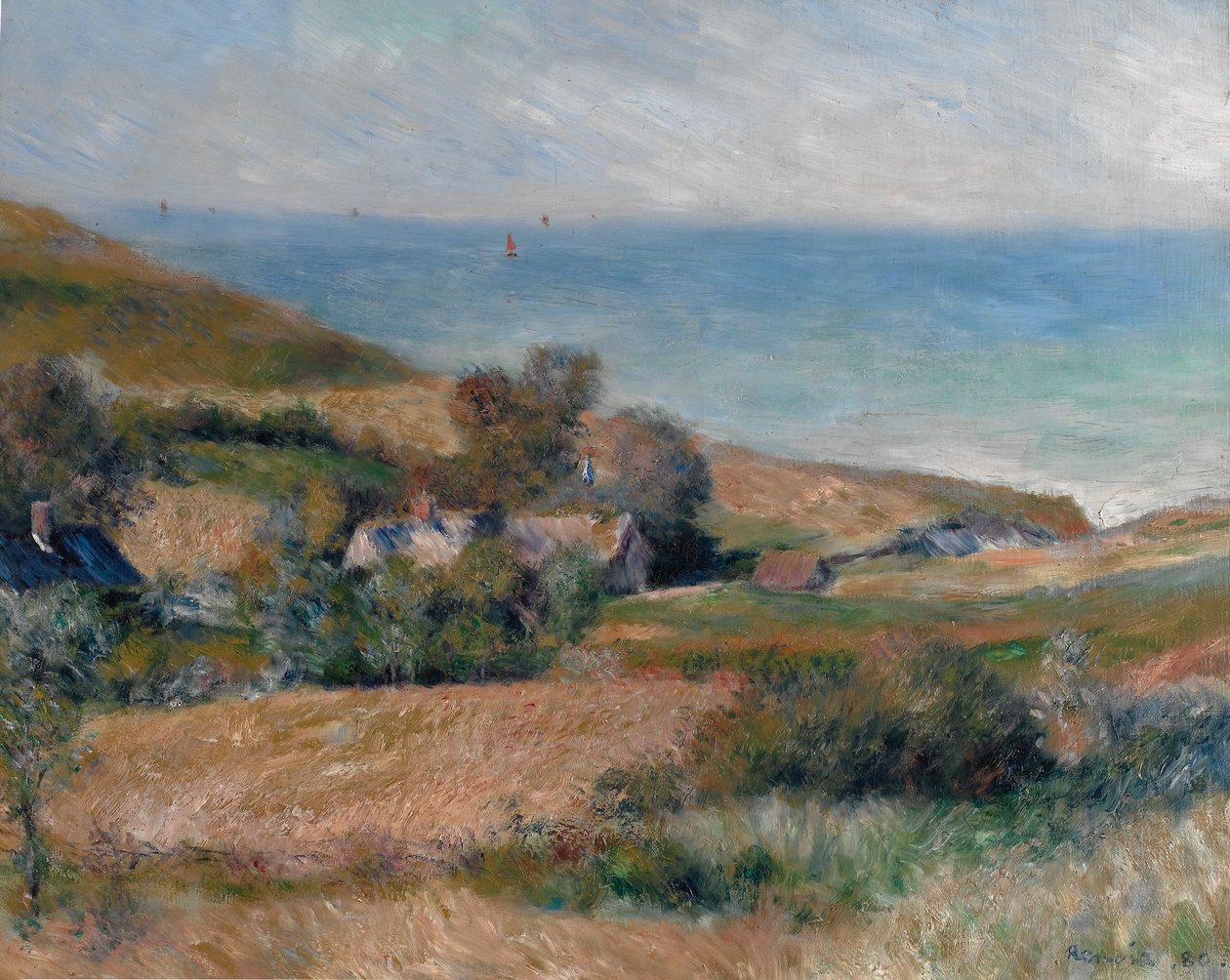 Pohled na mořské pobřeží poblíž Wargemont v Normandii, 1880. od Pierre Auguste Renoir