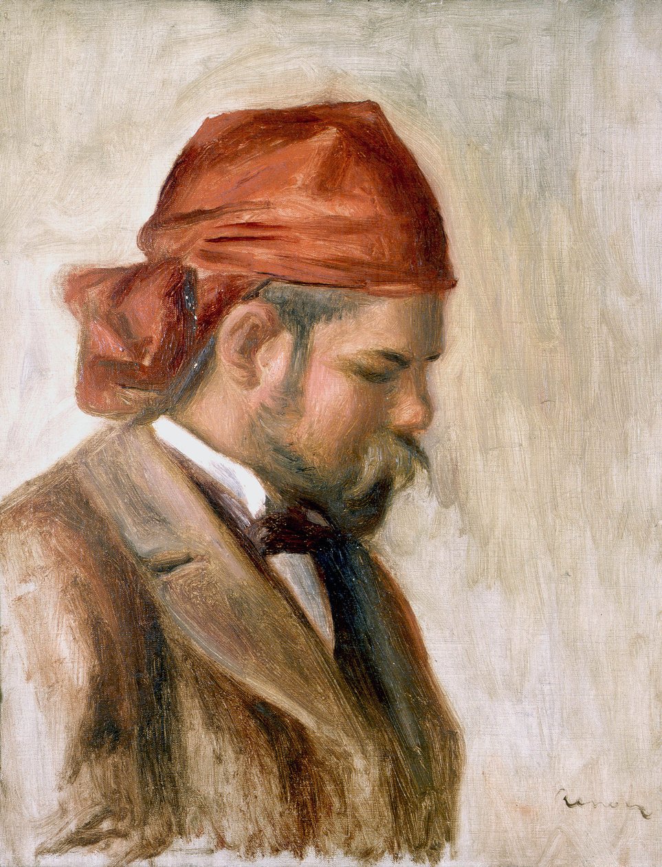 Vollard s červenou šálou od Pierre Auguste Renoir