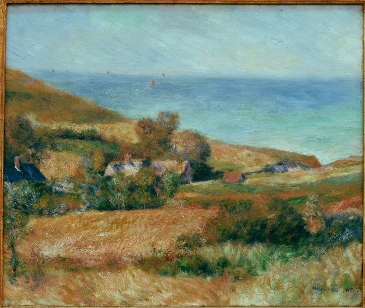 Pohled na pobřeží poblíž Wargemont v Normandii od Pierre Auguste Renoir