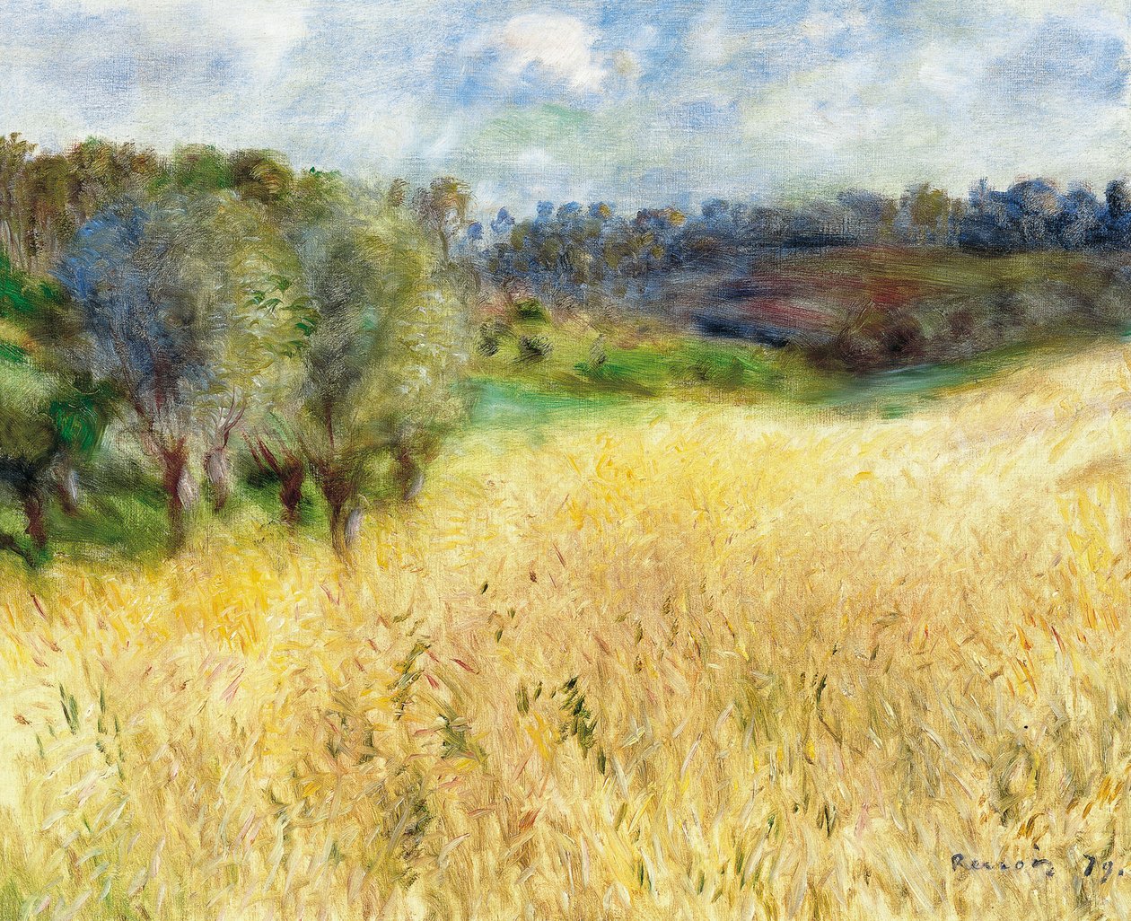 Wheatfield, 1879 od Pierre Auguste Renoir