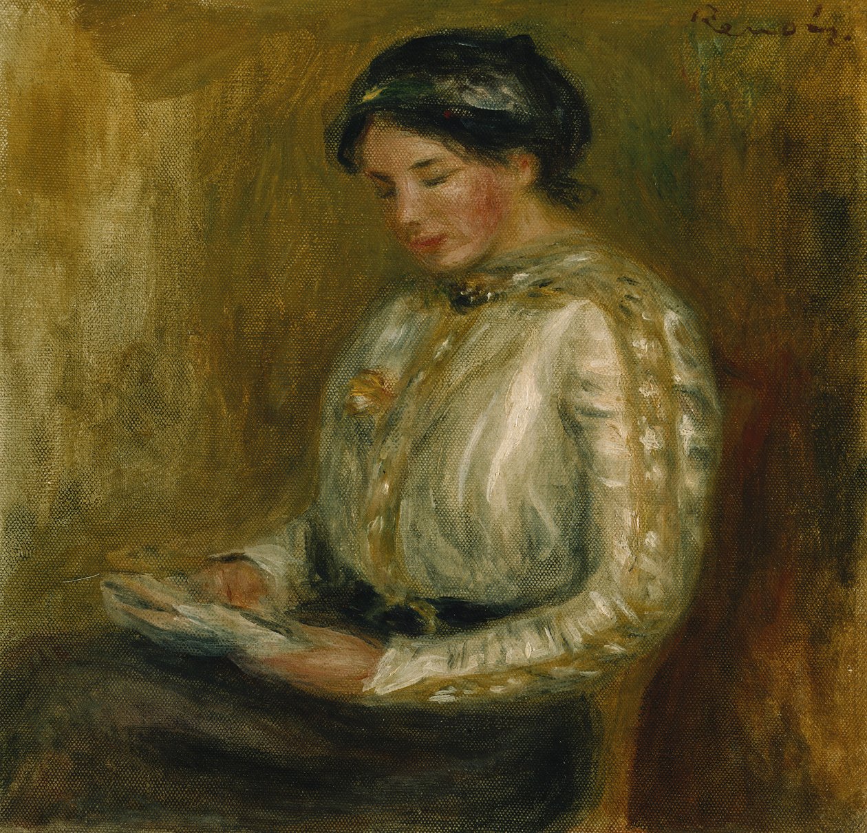 Žena čtení od Pierre Auguste Renoir