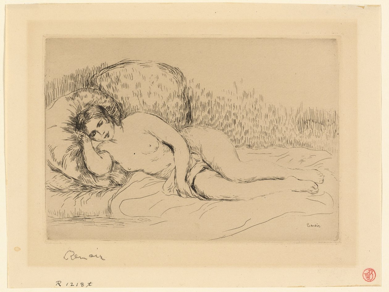 Žena ležící, doleva od Pierre Auguste Renoir