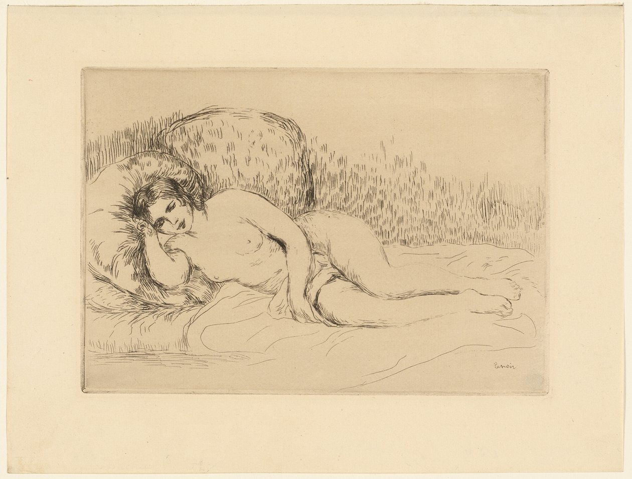 Žena ležící, doleva od Pierre Auguste Renoir