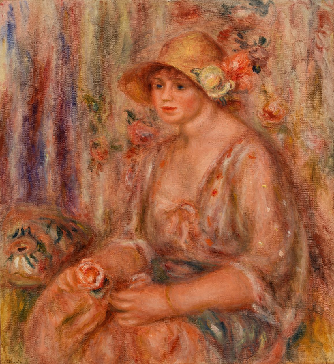 Žena v mušelínových šatech od Pierre Auguste Renoir
