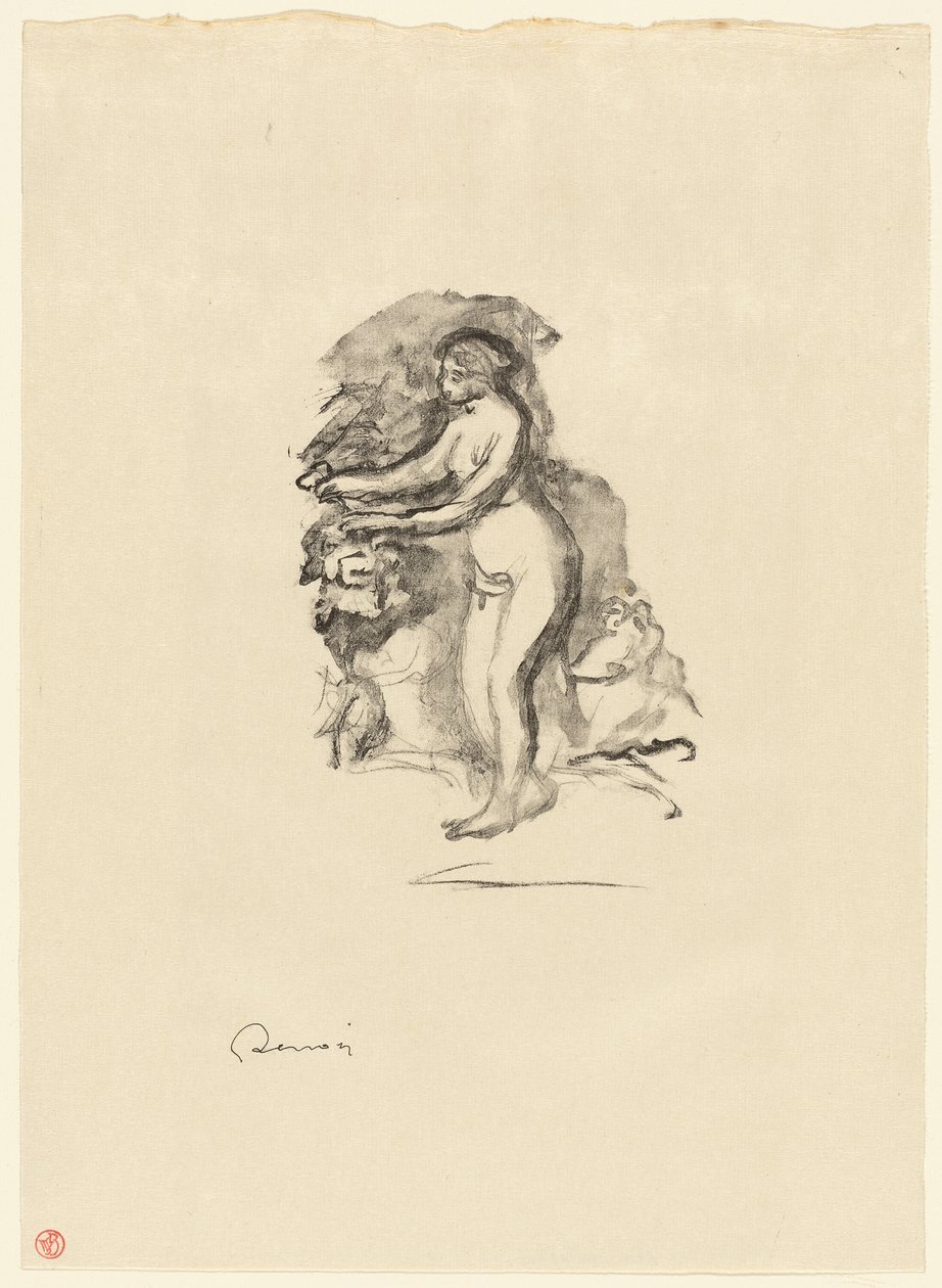 Žena s vinnou révou od Pierre Auguste Renoir