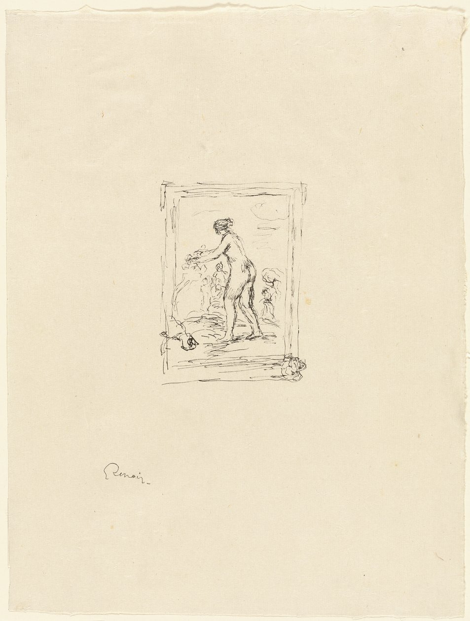 Žena s vinnou révou, 2. varianta od Pierre Auguste Renoir