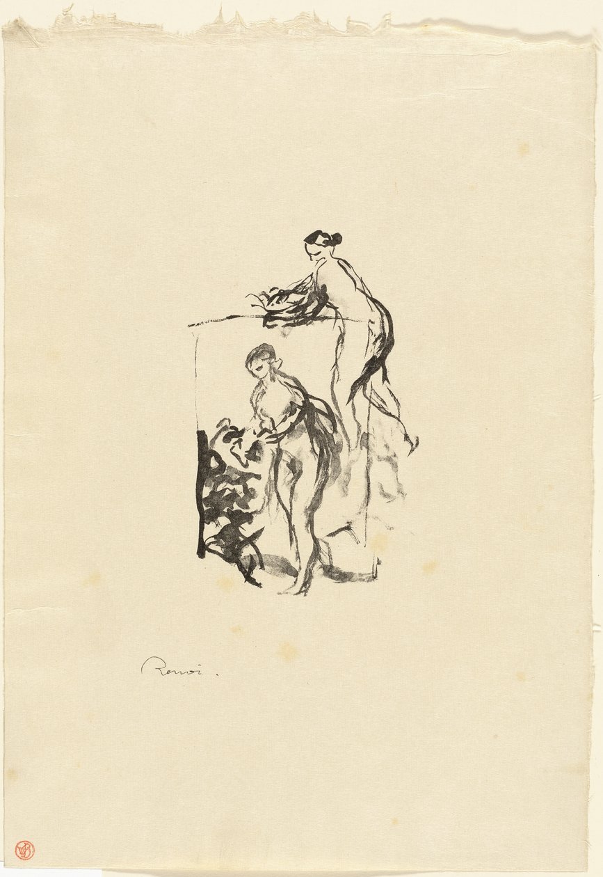 Žena s vinnou révou, 3. varianta od Pierre Auguste Renoir