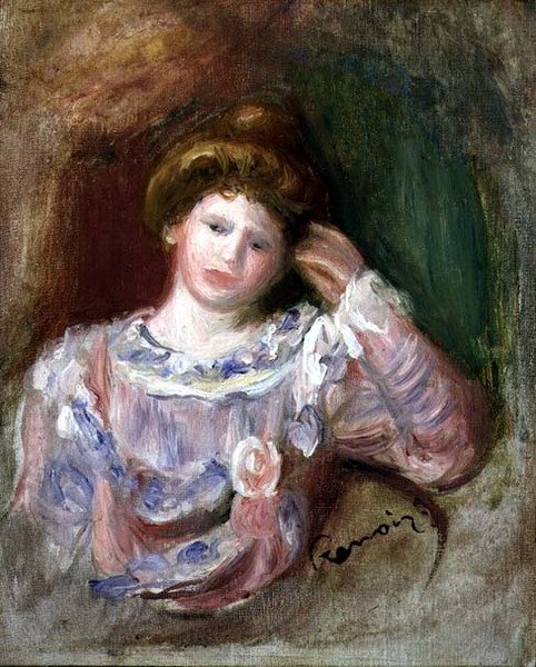 Žena s hlavou v ruce, kolem roku 1907 (olej na plátně) od Pierre Auguste Renoir
