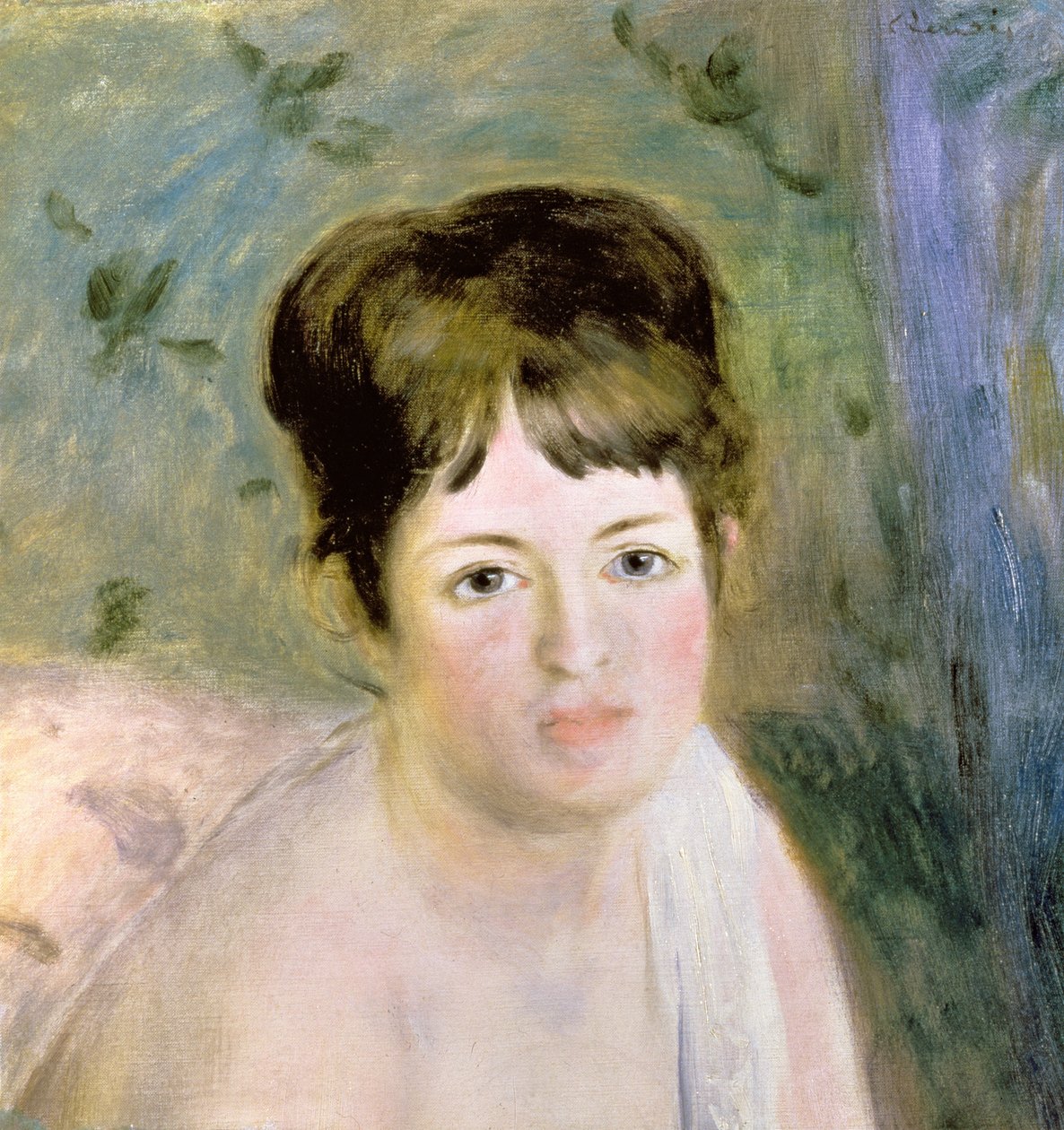Ženská hlava, kolem roku 1876 od Pierre Auguste Renoir