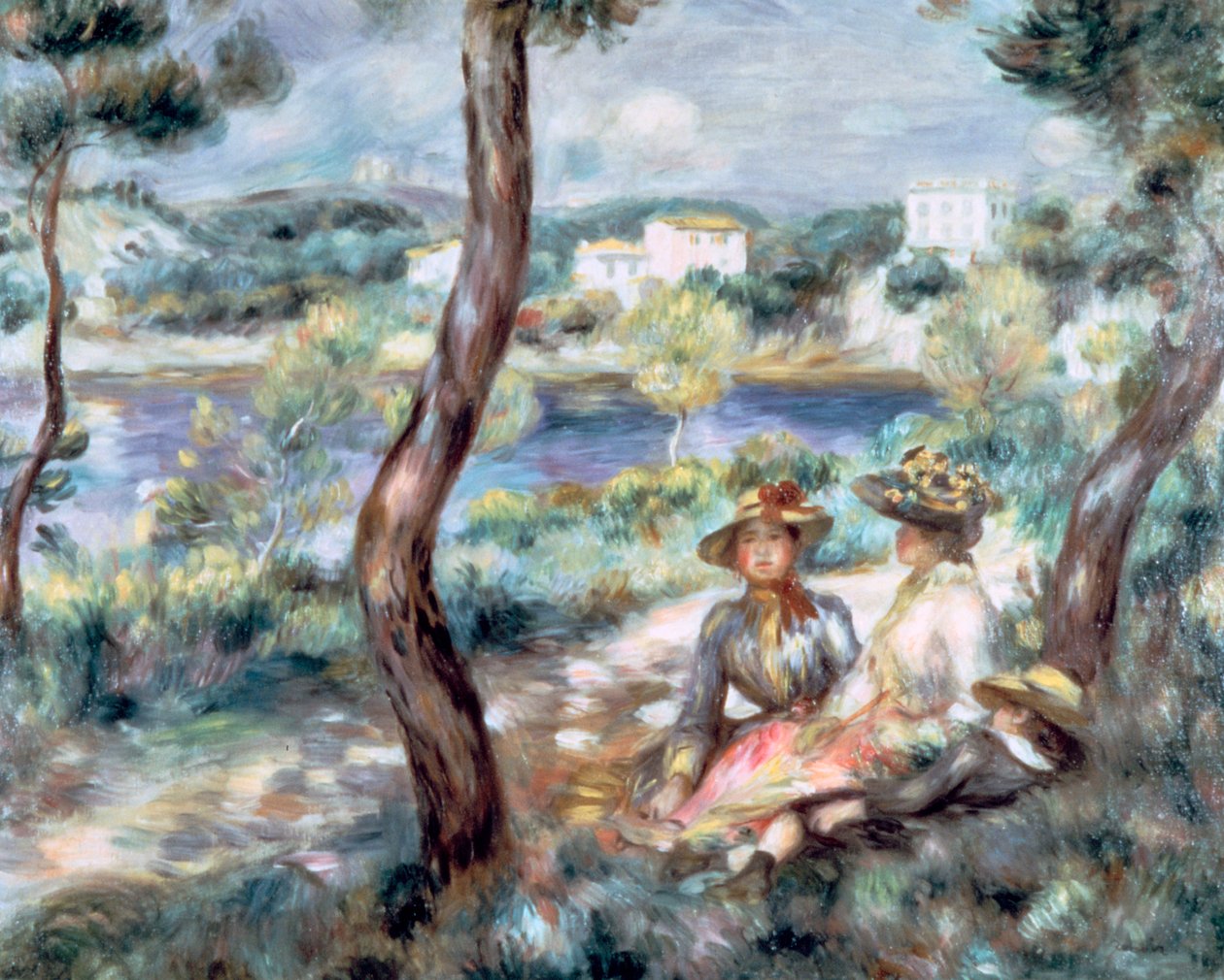 Mladá dívka a chlapec v krajině, 1893. od Pierre Auguste Renoir