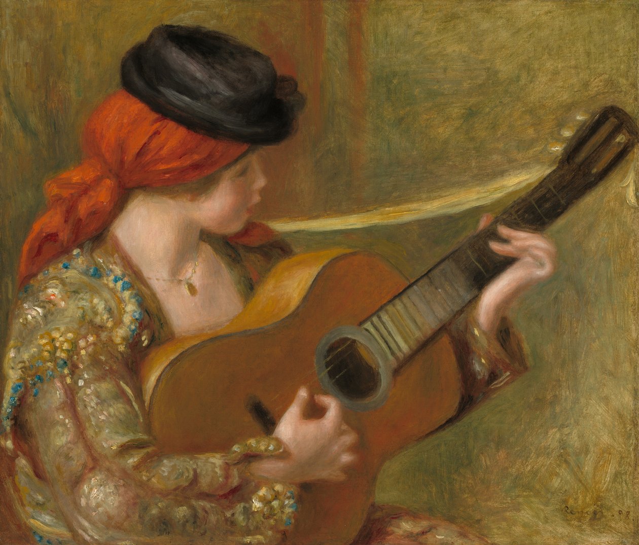 Mladá Španělka s kytarou, 1898. od Pierre Auguste Renoir