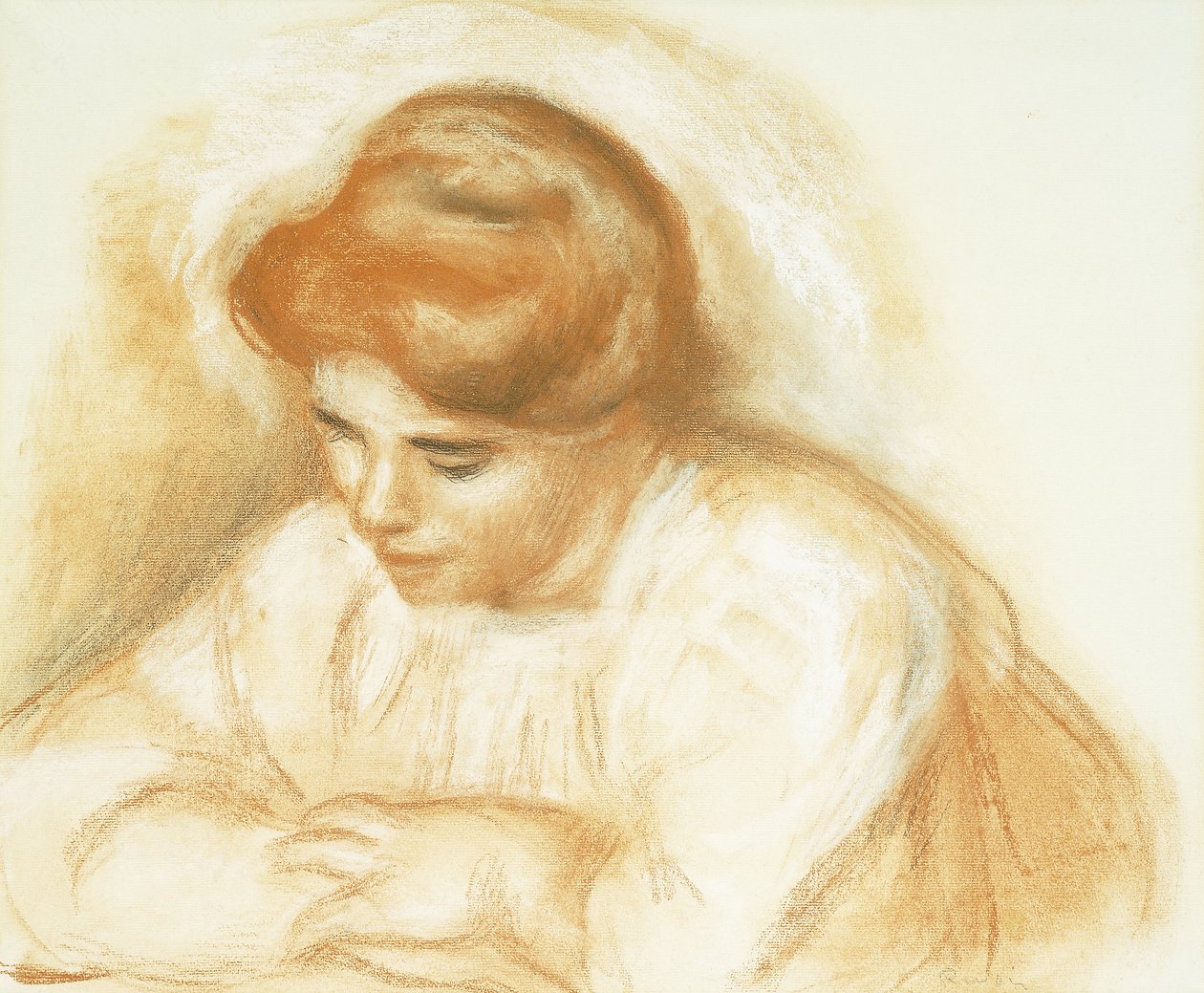 Mladá žena naklánět; Mladá žena naklánějící se, od Pierre Auguste Renoir