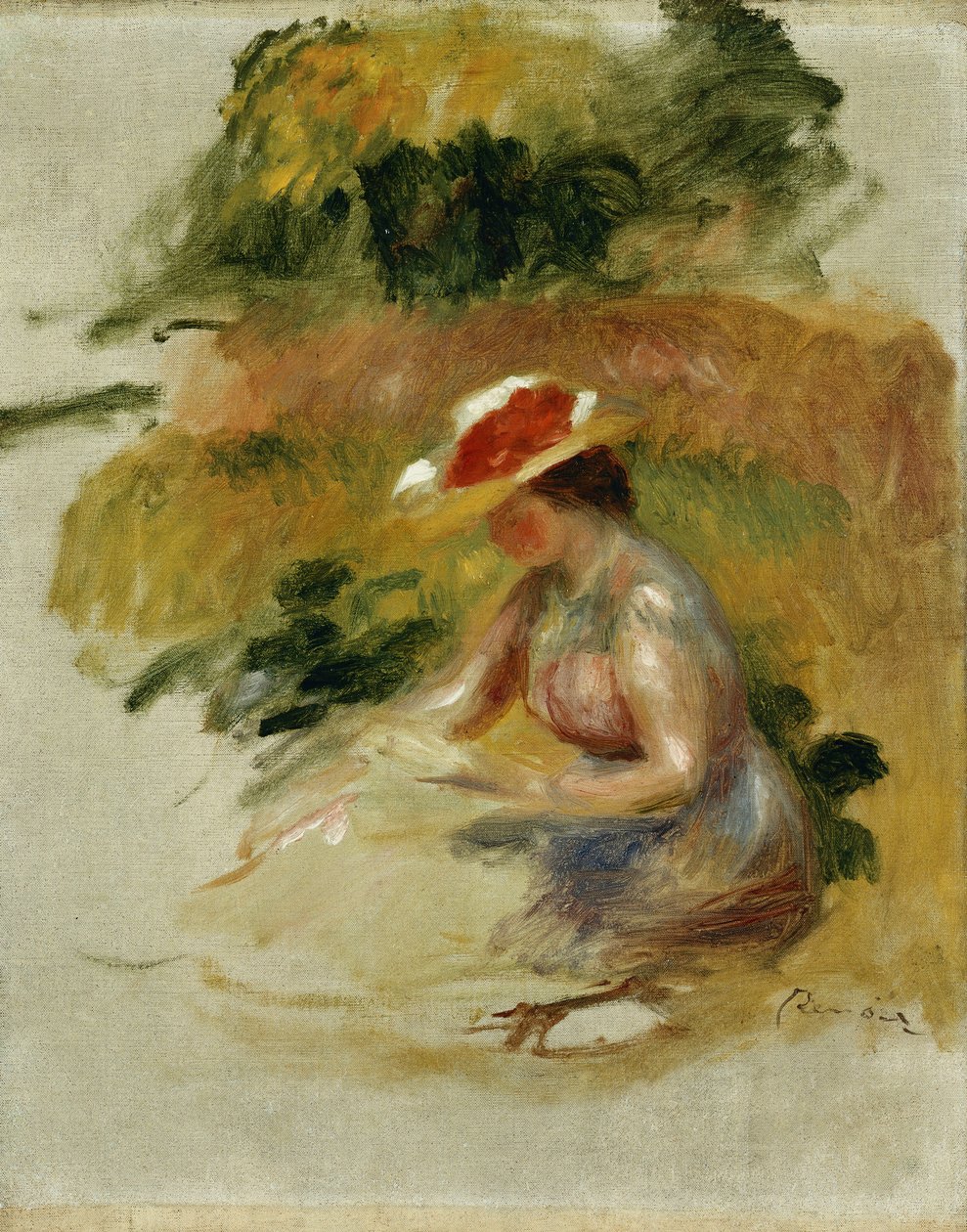 Mladá žena čtení; Mladá žena čte, od Pierre Auguste Renoir
