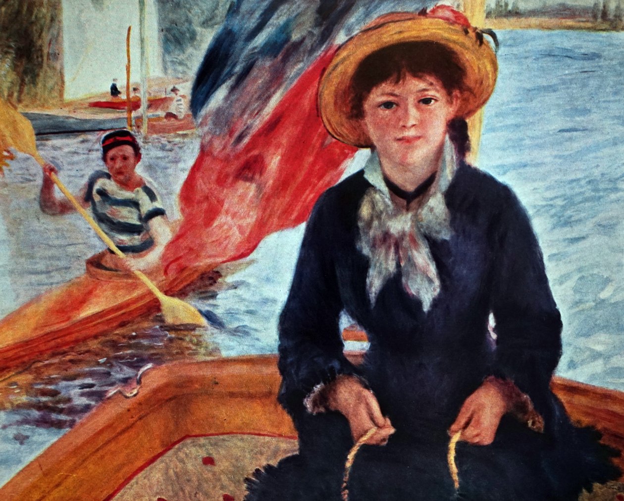Mladá žena ve člunu (Lise Trehot) od Pierre Auguste Renoir