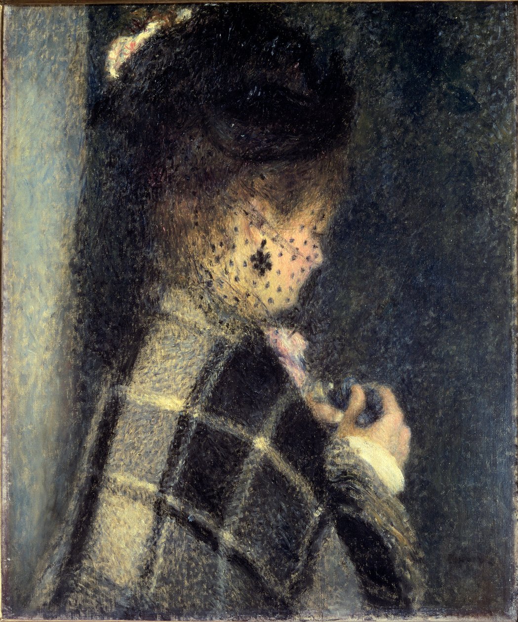 Mladá žena s malým závojem, cca 1870 (olej na plátně) od Pierre Auguste Renoir