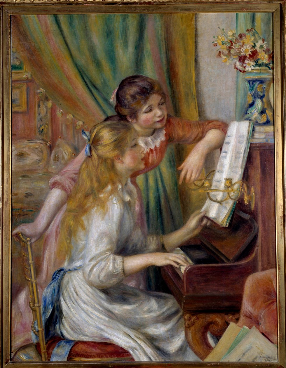 Nuoret tytöt pianon ääressä od Pierre Auguste Renoir