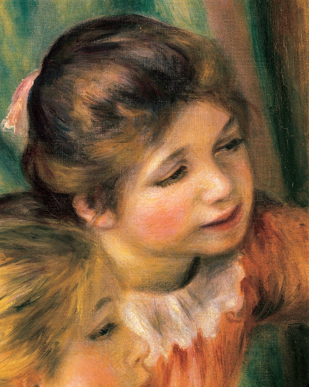 Mladé dívky u klavíru, detail od Pierre Auguste Renoir