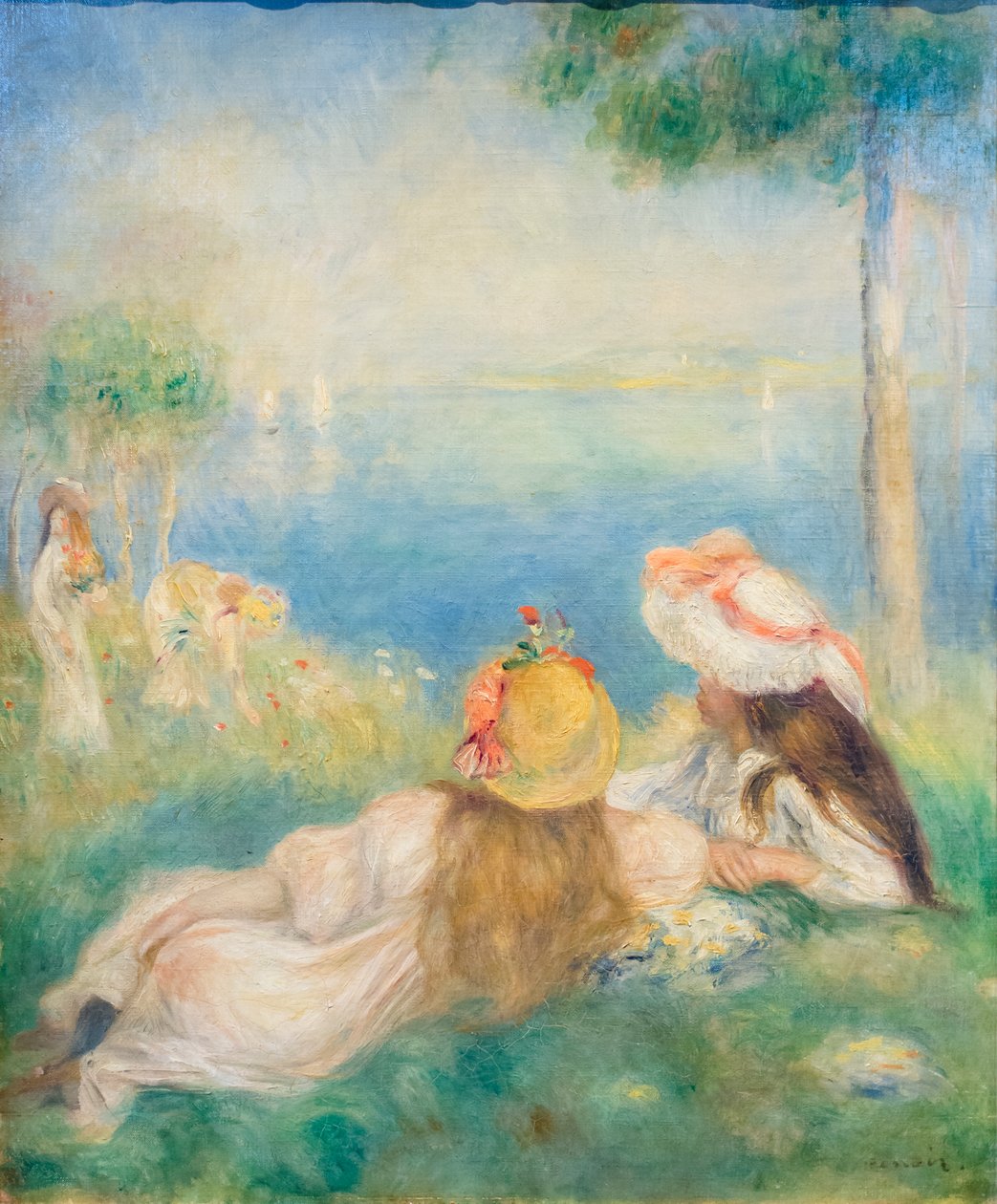 Mladé dívky u moře, c. 1894 (olej na plátně) od Pierre Auguste Renoir