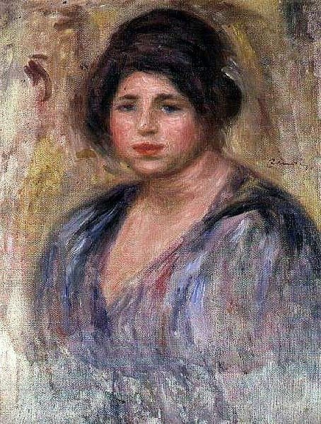 Mladá žena v kožešinové čepici od Pierre Auguste Renoir