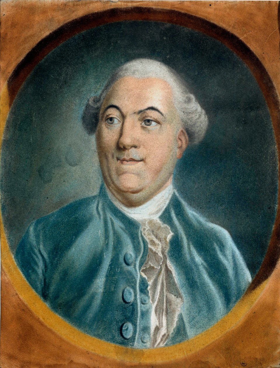 Portrét Jacquese Neckera (1732-1804) Ministr Pastelový obraz od Pierra Baudemanta (1729-1808) Troyes musee des Beaux Arts z 18. století od Pierre Baudemant