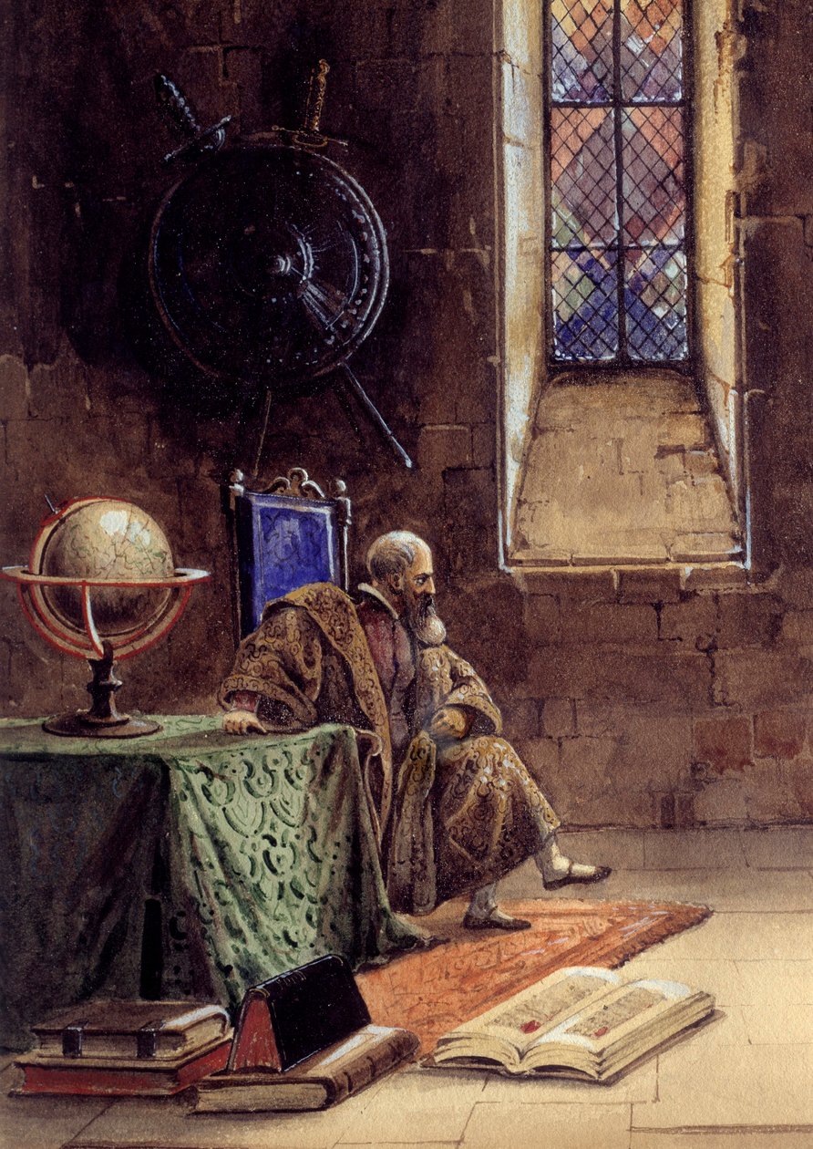 Galilee Reprezentace Galilea Galileiho v díle “”Galilee”” od Francoise Ponsarda (1814-1867) ve Francouzské komedii v roce 1867. Astronom je zde zastoupen ve vězení. Ilustrace Pierre Beauvallet (1801-1873) 1867 Paříž, Comedie francaise - od Pierre Beauvallet