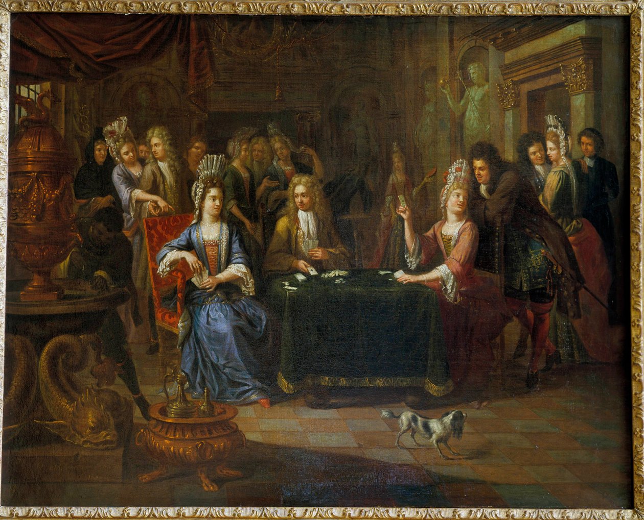 Nobles karetní hráči hrají karty v obývacím pokoji. Obraz Pierra Bergaigne (1652-1708) 1699 Arras, Musee Des Beaux Arts od Pierre Bergaigne