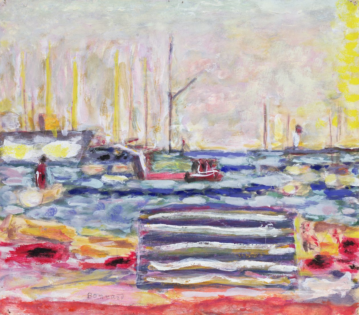 Přístav v Normandii, cca 1930 (kvaš a wc na papíře) od Pierre Bonnard