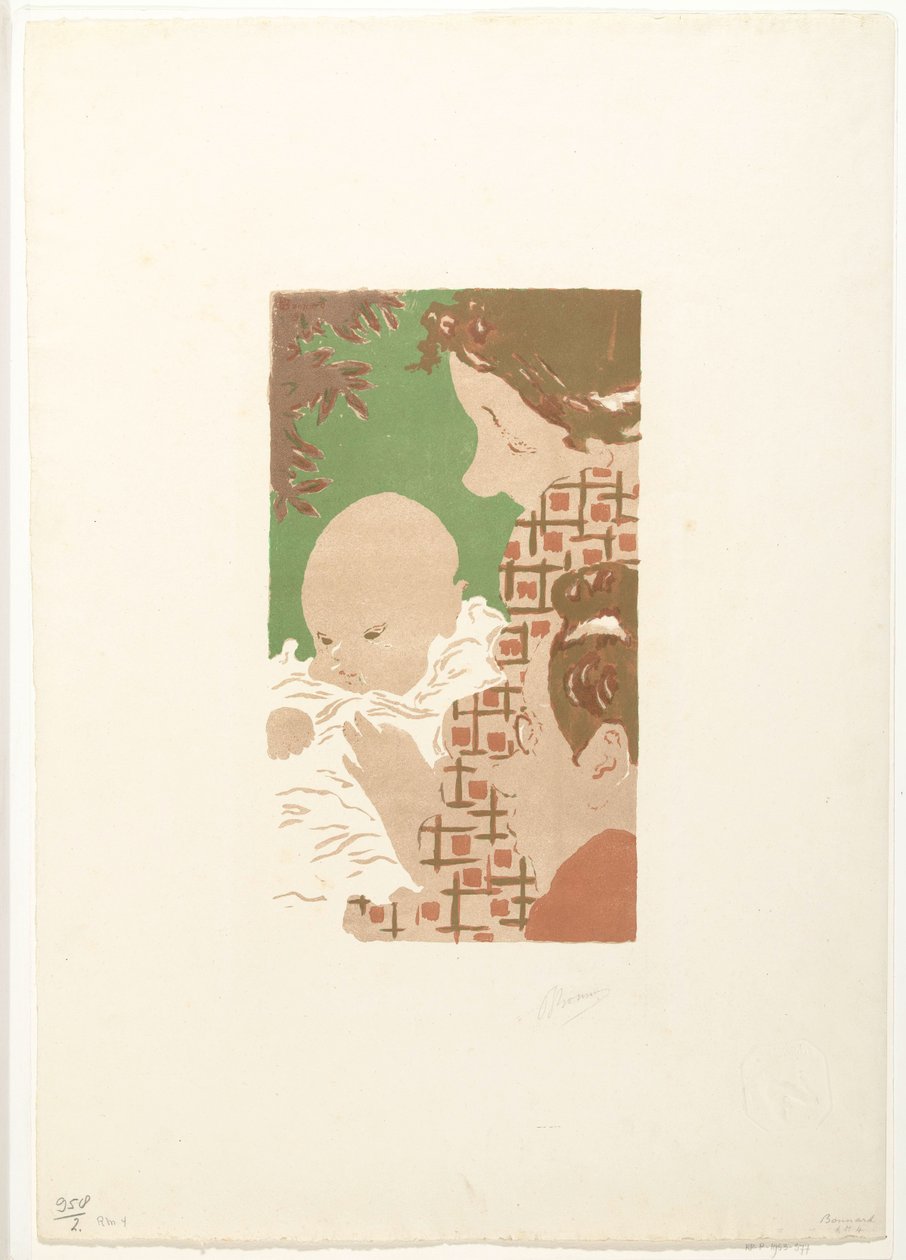 Andrée Terasse se synem Jeanem a bratrem Pierrem Bonnardem Scéna de famille od Pierre Bonnard