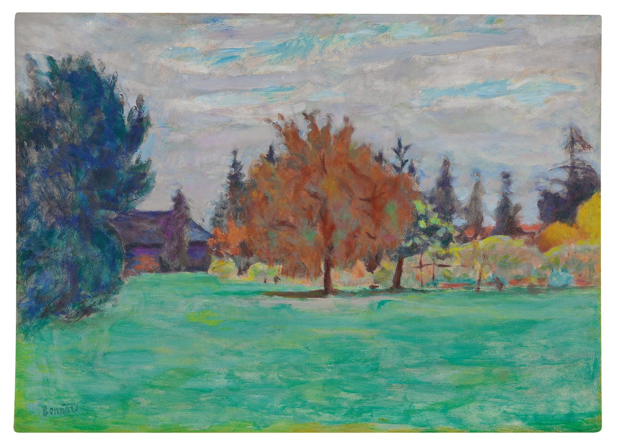 Žlutý strom, Le Cos au Grand-Lemps, kolem roku 1913 (olej na papíře položeném na plátně) od Pierre Bonnard