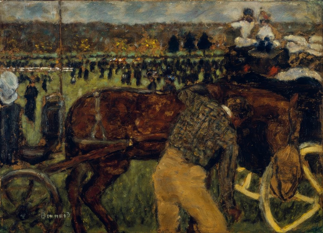 Na poli kurzů nebo kurzů v Longchamp od Pierre Bonnard