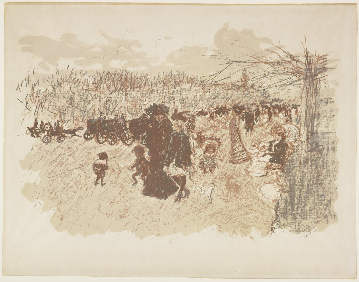Avenue v Bois de Boulogne, c. 1898 (publikováno 1899) od Pierre Bonnard