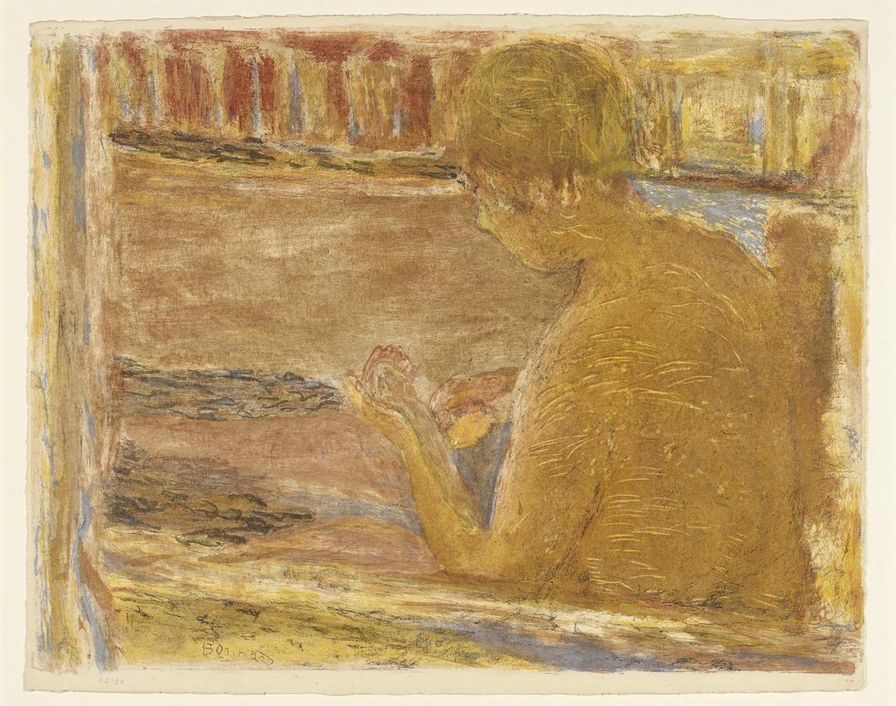 Koupající se žena, bez data (litografie) od Pierre Bonnard