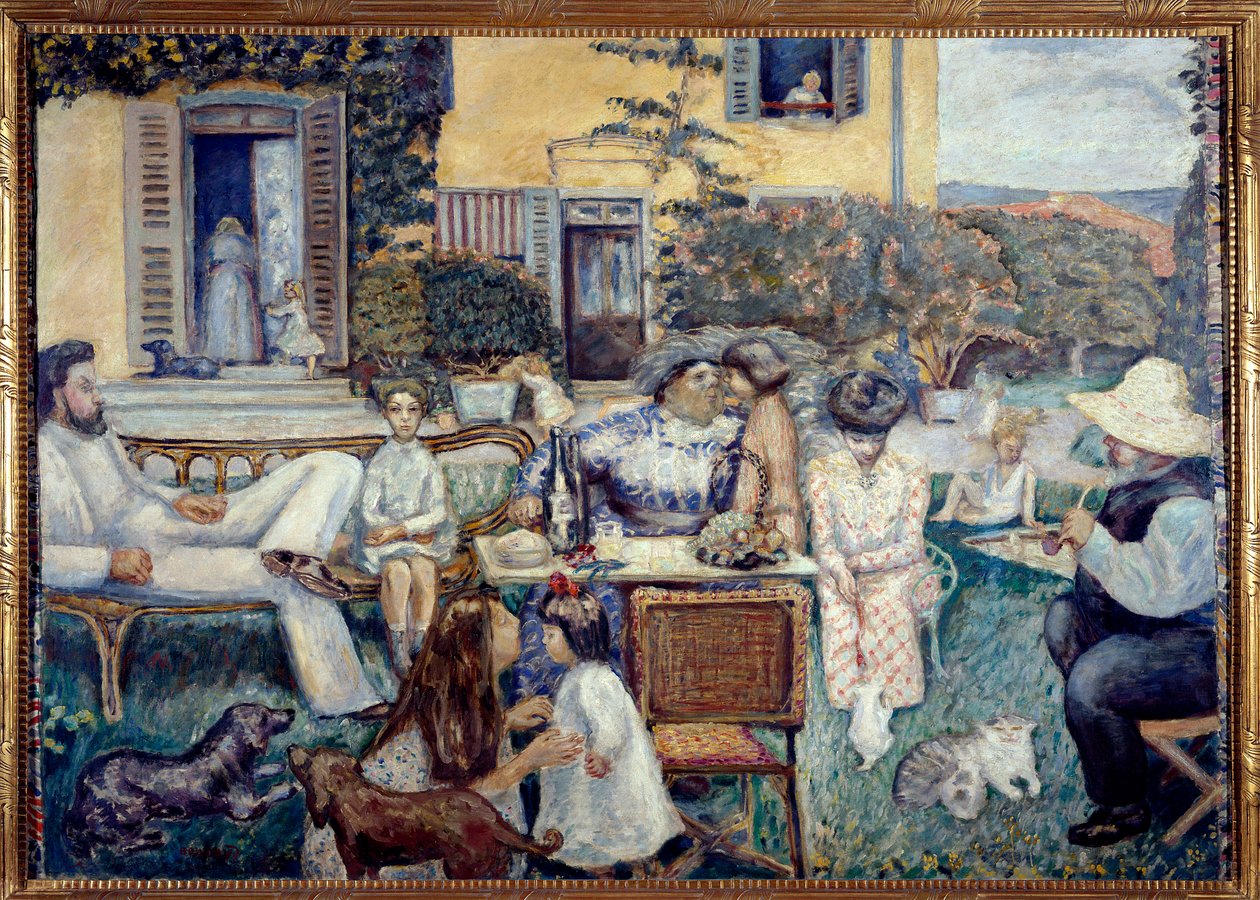 Buržoazní odpoledne aneb Terasová rodina, 1900 od Pierre Bonnard
