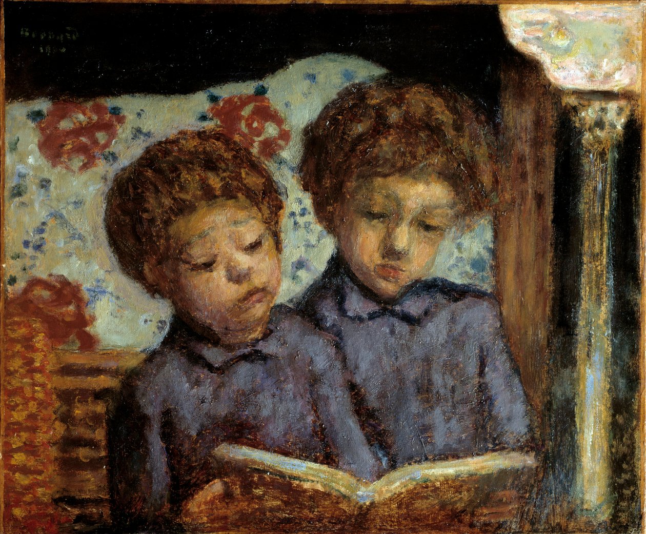 Děti Jean a Charles Terrace Čtení Obraz od Pierra Bonnarda (1867-1947) Soukromá sbírka 20. století od Pierre Bonnard