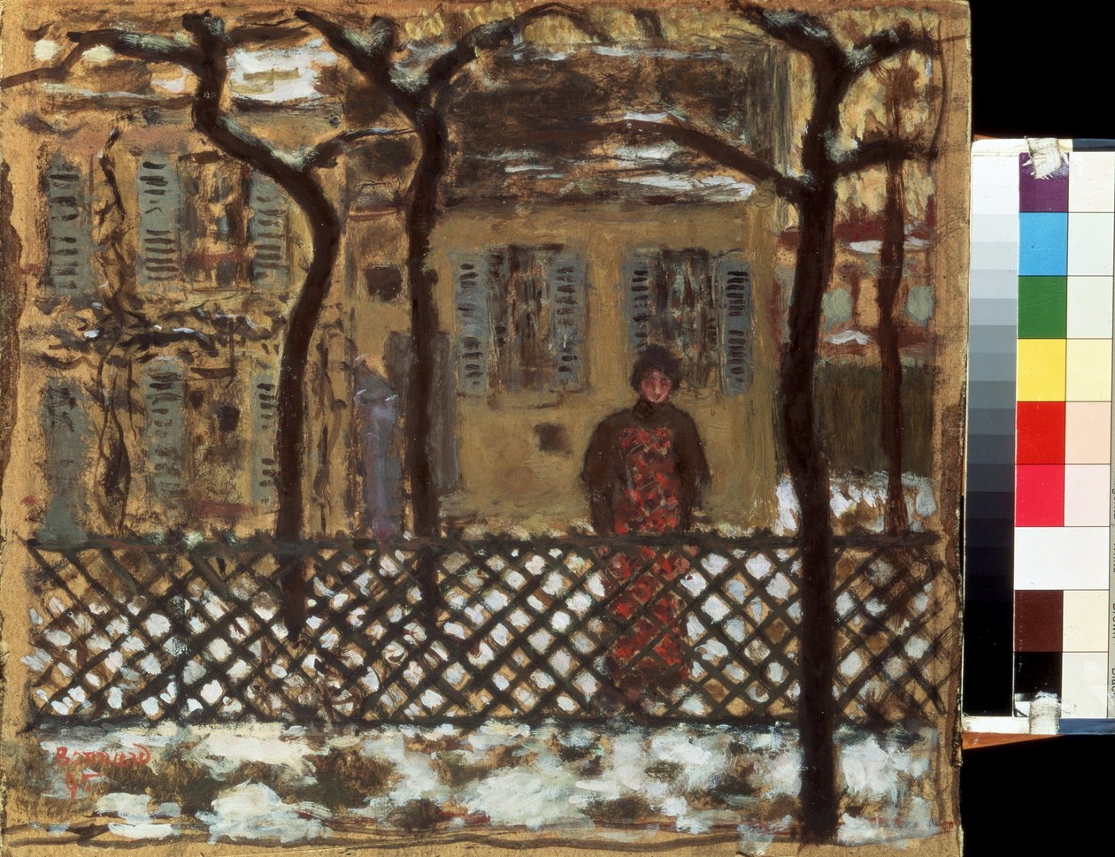 Za plotem. Obraz Pierra Bonnarda (1867-1947) od Pierre Bonnard