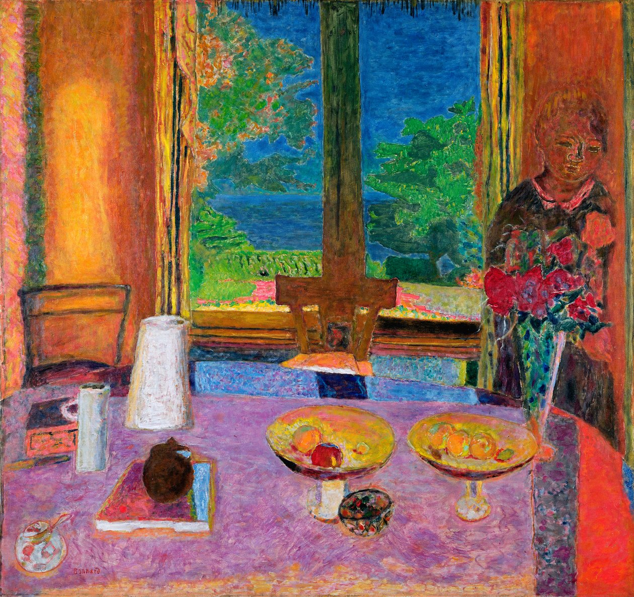 Jídelna na zahradě, 1934-35 od Pierre Bonnard