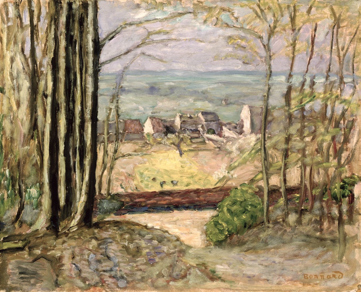 Okraj lesa, asi 1919 (olej na desce) od Pierre Bonnard