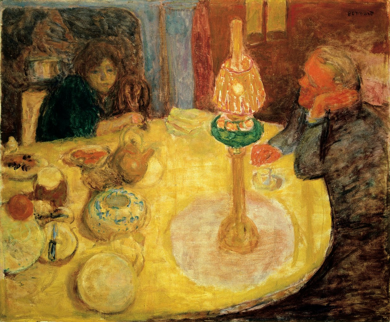 Večer pod lampou od Pierre Bonnard