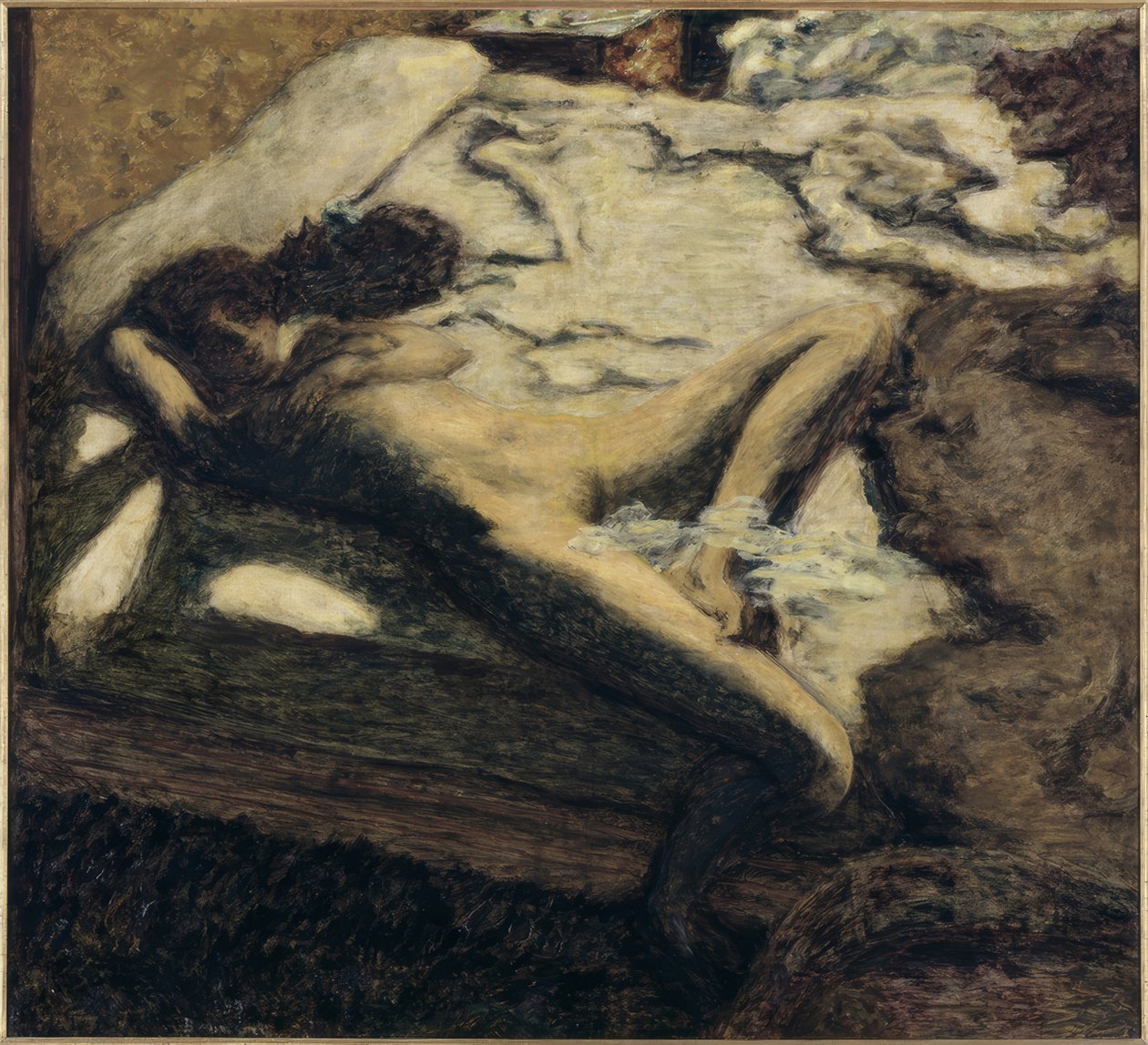 Žena dřímající na posteli nebo Indolente od Pierre Bonnard