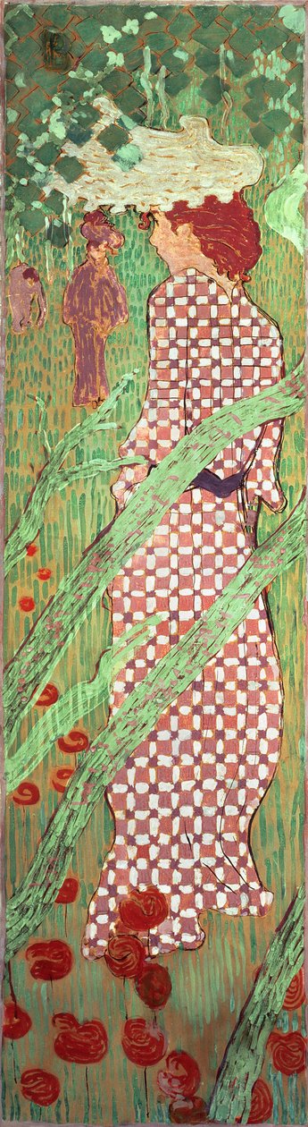 Ženy v zahradě: Žena v kostkovaných šatech Ženy v zahradě: Žena v..., 1891. od Pierre Bonnard
